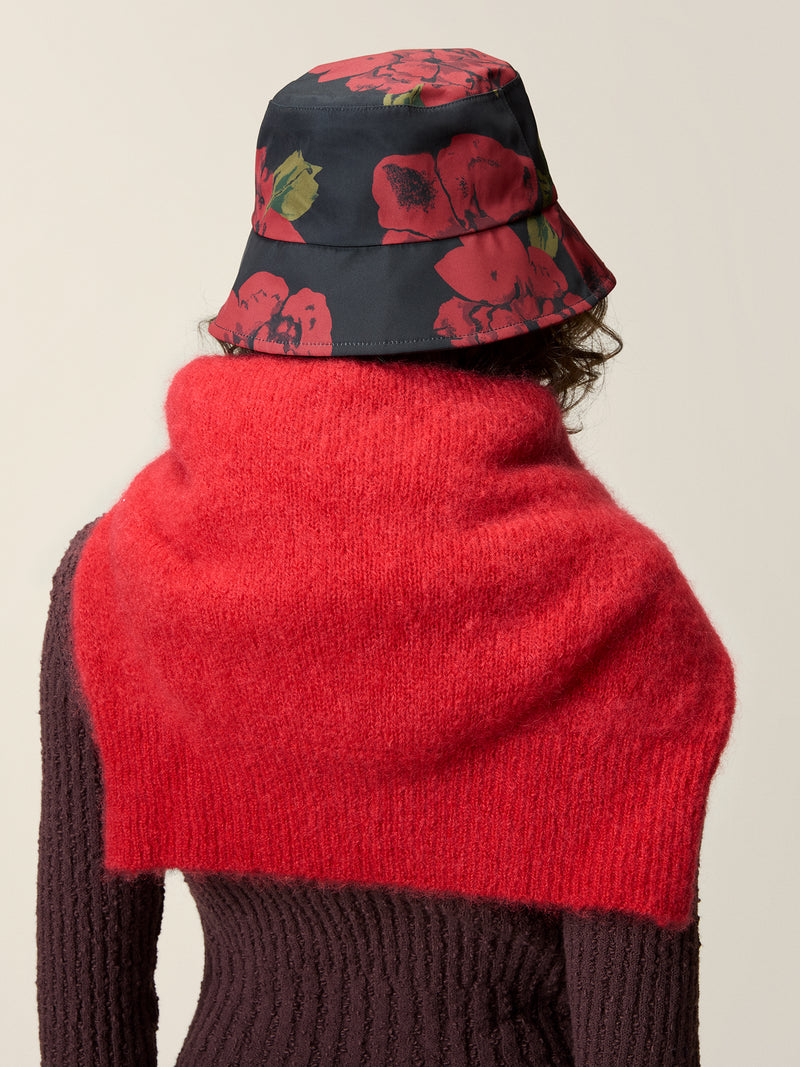 BOB black Aigle x Rouje waterproof bucket hat, flat packshot by Rouje